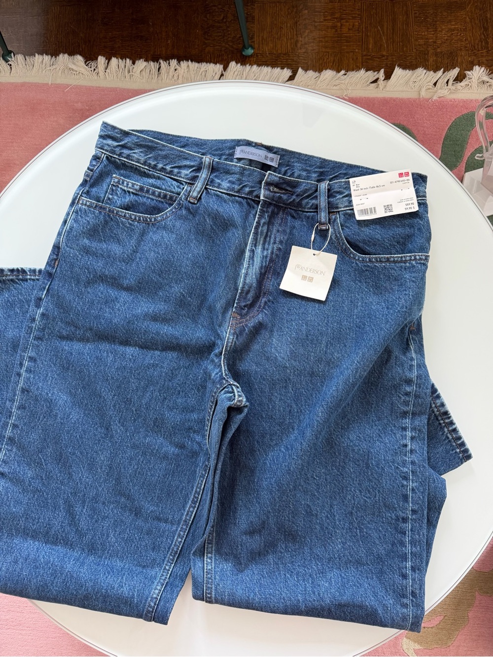 New Uniqlo and JW Anderson Straight Jeans - Blue Denim size 34W